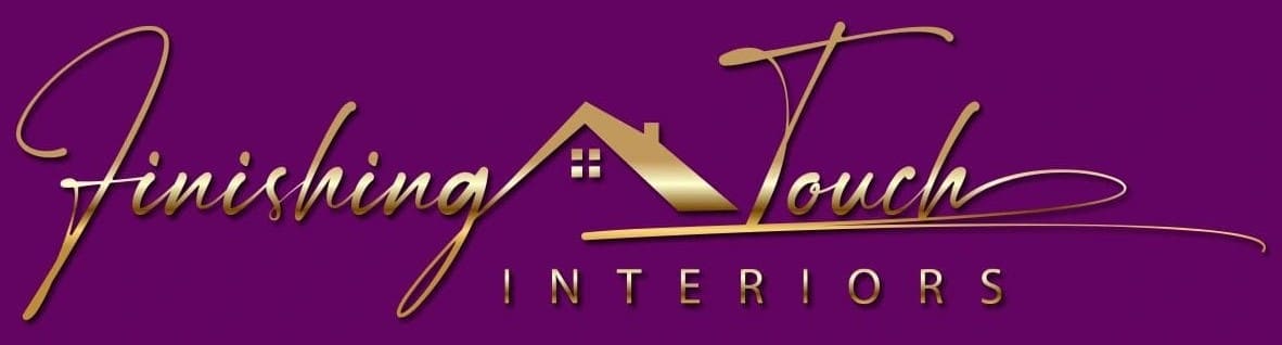 A purple background with gold lettering and a house.